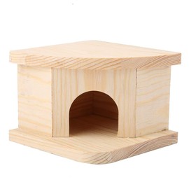 Joyzan Hamster Hideout Wooden House, Chamber Mouse Playing Hiding Chewable Ventilated Hut Pet Woodland Habitats Decor Small Animals Secret Peep Shed Dwarf Syrian Chinchillas Gerbils Hedgehog Rats Mice