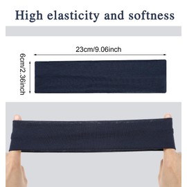 Set of 8 Women's Hair Bands, Sports Headbands, Made of Polyester and Elastane, Breathable Sweat-Absorbing Hair Bands for Running, Yoga, Gym and Daily Styling