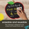 Pearhead First and Last Day of School Chalkboard, Reusable Apple-Shaped