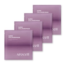 Collagen ++ AROCELL Super Collagen Mask, 1 |4 | 8 I 12 I 16 I K-Beauty, FREE SHIP, GIFT - Pack of 4 Sheet
