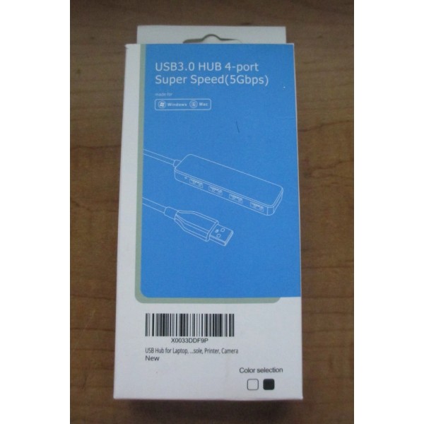 Unbranded USB3.0 HUB 4-port Super Speed (5Gbps) made for Windows,