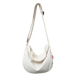 Seizar Women's Shoulder Bag, Nylon Bag, School Bag, Shoulder Bag for Women, Unisex, A4, Lightweight, 5 Colors, white