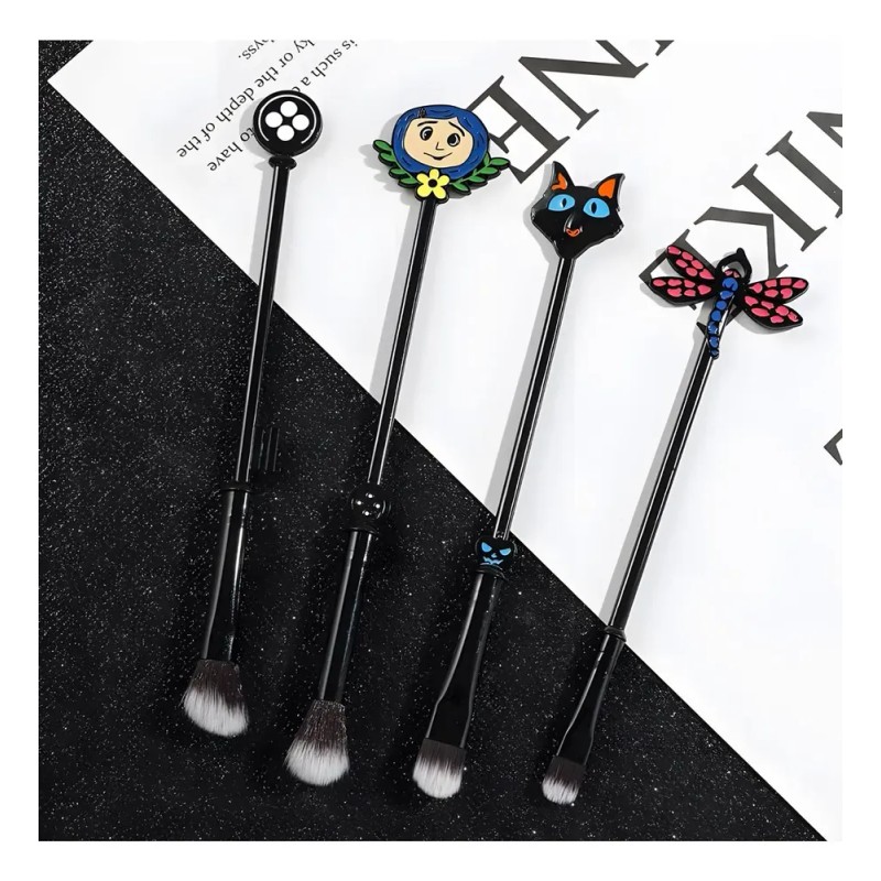 Set Brochas Coraline 4 Piezas Maquillaje