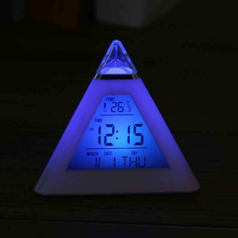 LED Color Changing Alarm Clock, Digital LCD Table Alarm Clock