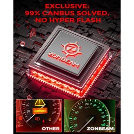 7443 W21/5W Red LED Brake Tail Light Bulbs, No Hyper Flash - 1860-SMD Chips Powerful & Super Bright with Cooling Fan - CK & Standard Socket Plug-and-Play