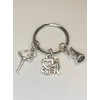Woodstar Cheer Keychain Cheerleading Cheer Dance Lightweight Compact Metal Keychain