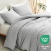 CozyLux Light Grey Comforter Set King Size, 3 Pieces Solid