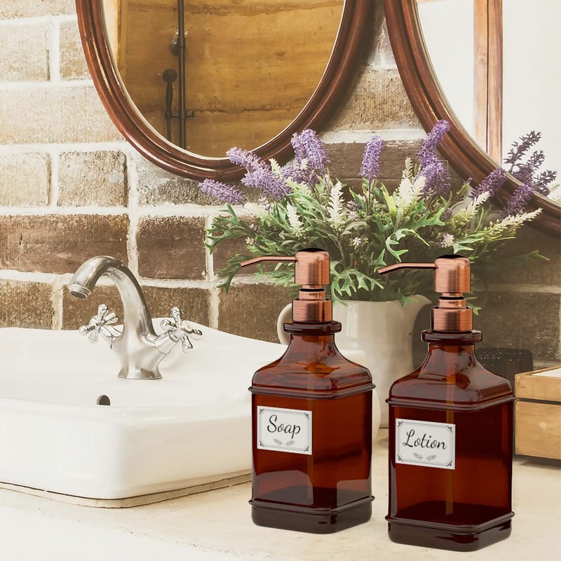 GLADPURE Soap Dispenser 2 Pack, Hand Soap Dispensers with 18