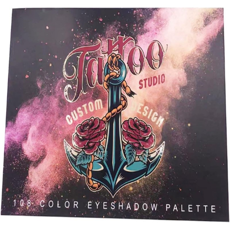 108 Color Professional Eyeshadow Palette, Matte Glitter Color Eyeshadow, High