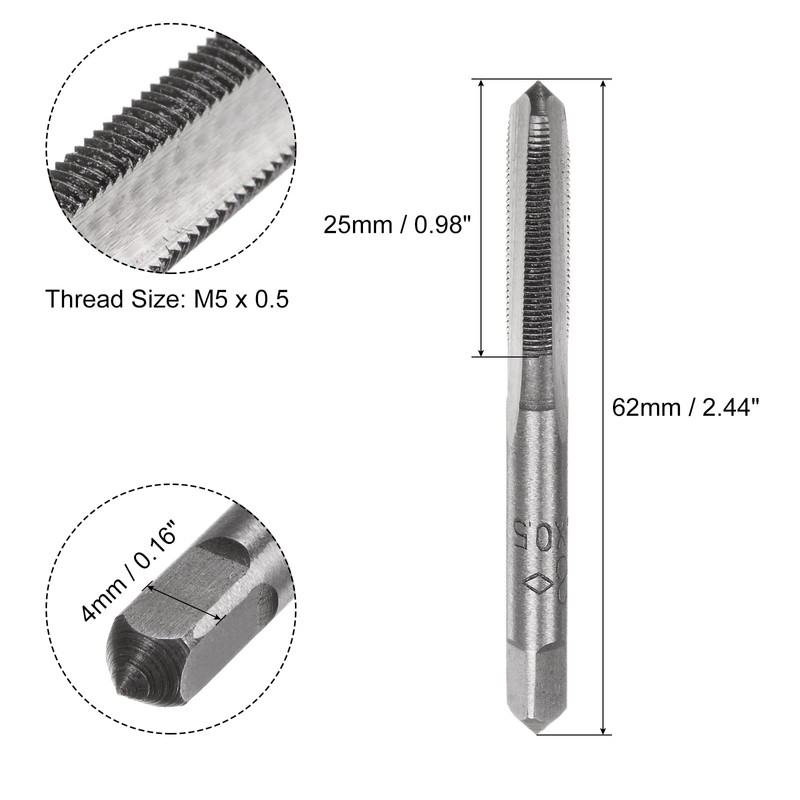 sourcing map 1 Pair Metric Hand Tap Set, M5 x