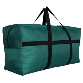 DoYiKe Extra Large Storage Duffle Bag with Zippers and Handles, Green Big Foldable Duffle Bag for Travel -100L