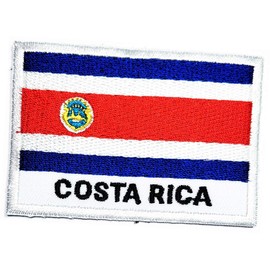Costa Rica Country Flag Patch - Iron On Sign Badge Costume Uniform Emblem Patch Military Stickers Embroidery Iron On Sewing (01)
