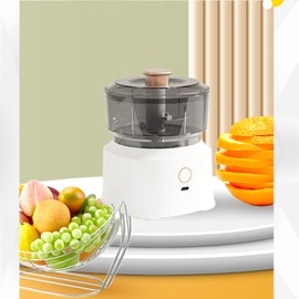 Electric Garlic Food Chopper, 350ml Vegetable Food Chopper, USB Rechargeable Cordless Blender Processor Crusher For Onion Garlic Pepper Meat Mincer/Grinder/Puree Food - White