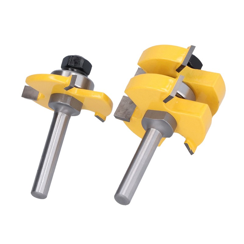 Tongue Groove Router Bit Set Adjustable T Shape 3 Teeth
