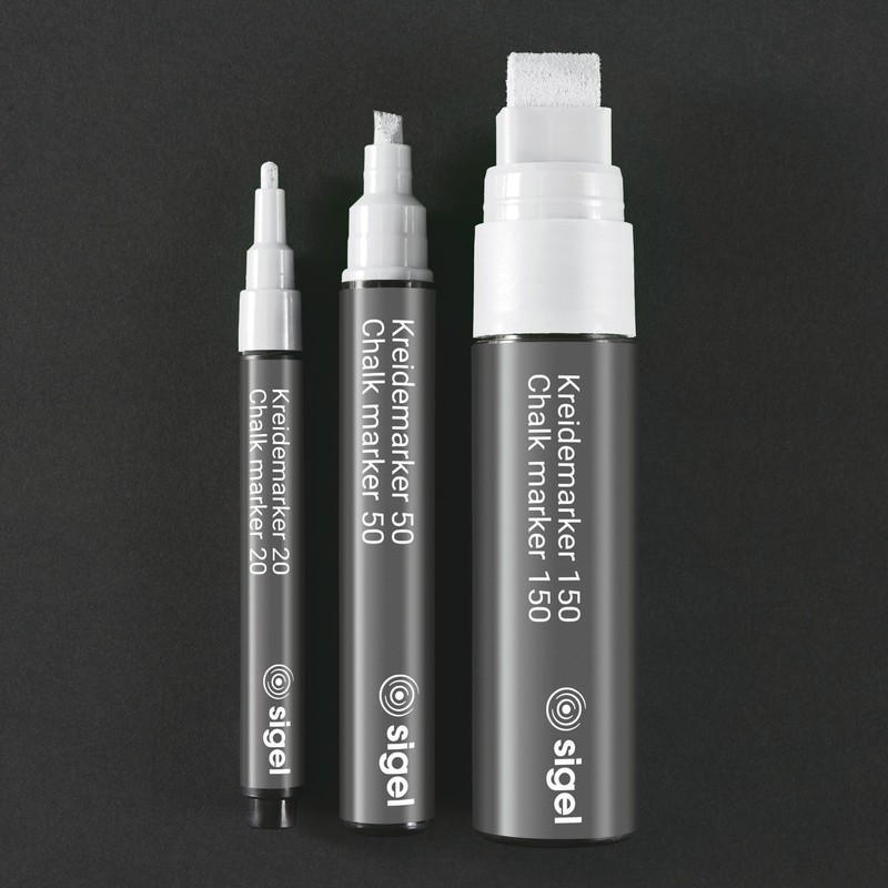 Sigel BA178 Chalk Marker White Size S Bullet Tip 1-2