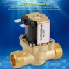 Akozon Solenoid Valve, 12V BSPP G1/2 Brass N/C Normally Closed