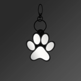 Reflexy Dog Paw Reflector Pendant – Recycled Felt Pedestrian Reflector Reflector Pendant Dog Dog Puppy Paw Foot Paw Print Footprint Dog Dog Puppy Dog Paw Print Dog