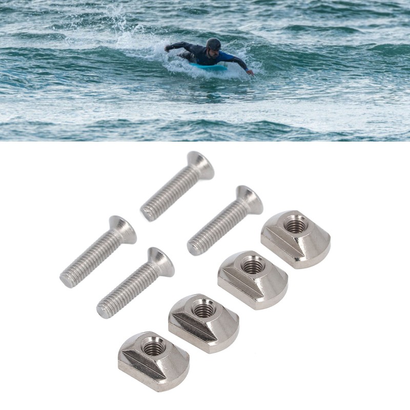 Surfing Accessories Stainless Steel Fin Screw and Plate for Surf