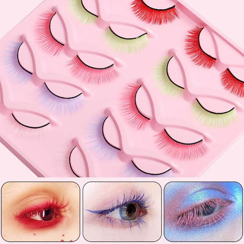 Ipetboom Practice False Eyelashes Pack 10 Pairs Wispy Natural False