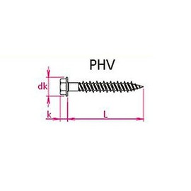 Sanko Techno PHV-645 (54-454) P-less Anchor, Pot Head, Screw Diameter 0.2 x 1.8 inches (6 x 45 mm), Pack of 100