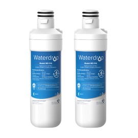 Waterdrop LT1000PC ADQ747935 MDJ64844601 Refrigerator Water Filter, Replacement for LG® LT1000P®, ADQ74793501, ADQ74793502, Kenmore 46-9980, 9980, Pack of 2