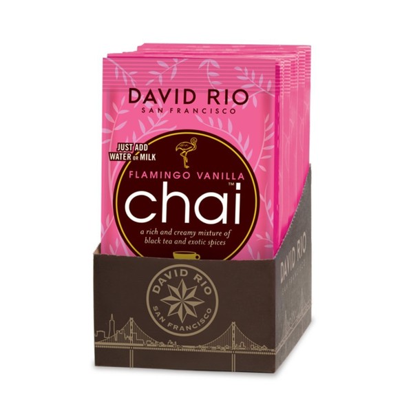 David Rio Decaf Sugar Free Chai Tea Single Serve Packets, Flamingo Vanilla, 0.634 Ounce (Pack of 48)