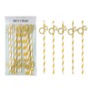 10 x Gold Engagement Rings Paper Straws | Bachelorette Party