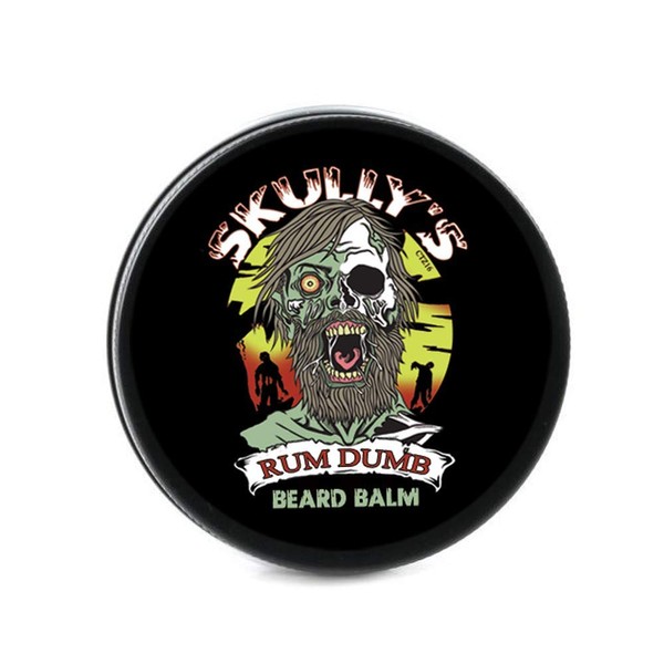 Rum Dumb Beard Balm 2 oz. (Bay Rum Scented Beard Balm for Men) Medium Hold Beard balm for Men, Deep Conditioning, Tames Flyaways, Promotes Healthy Beard Growth by Skully's Beard Oil