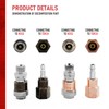 RX WELD Oxy-Fuel Quick Connect Torch To Hose Fittings, Cutting