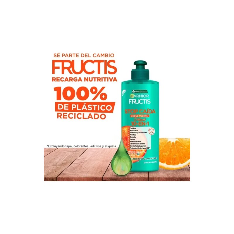 Garnier Fructis Crema Para Peinar 10 En 1 Stop Caída