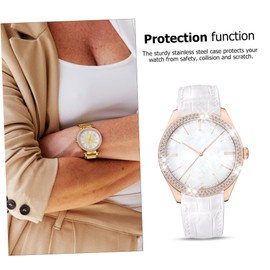 BIUDECO 1pcs Rhinestone Watch Case Protector for Watch Stylish Bumper Sparkling Details Scratch and Bump Resistant Fits Rose Gold Model