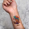 4 x 'Colourful Turkey With Feathers on Display' Temporary Tattoos