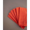 Generic Burnt Sienna Orange 100% Linen Cloth Cotton Square Napkins,