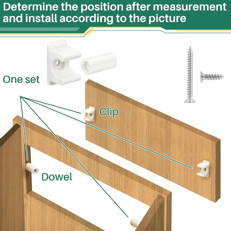 Juexica 16 Pairs False Cabinet Front Clip False Front Clips