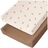Konssy 2 Pack Muslin Changing Pad Cover for Baby Girls