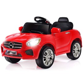 Costzon Kids Ride On Car, 6V RC Parental Remote Control & Foot Pedal Manual Modes, Battery Powered Vehicle w/LED Lights MP3 Functions, Red