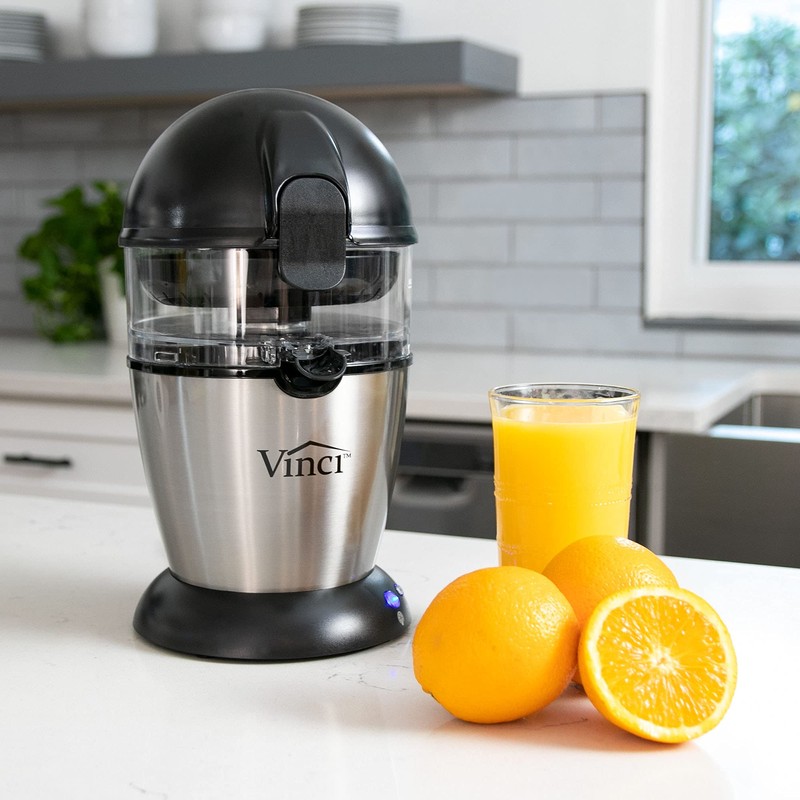 Vinci Hands Free Electric Citrus Juicer, 1-Button Juicer Machine, Orange