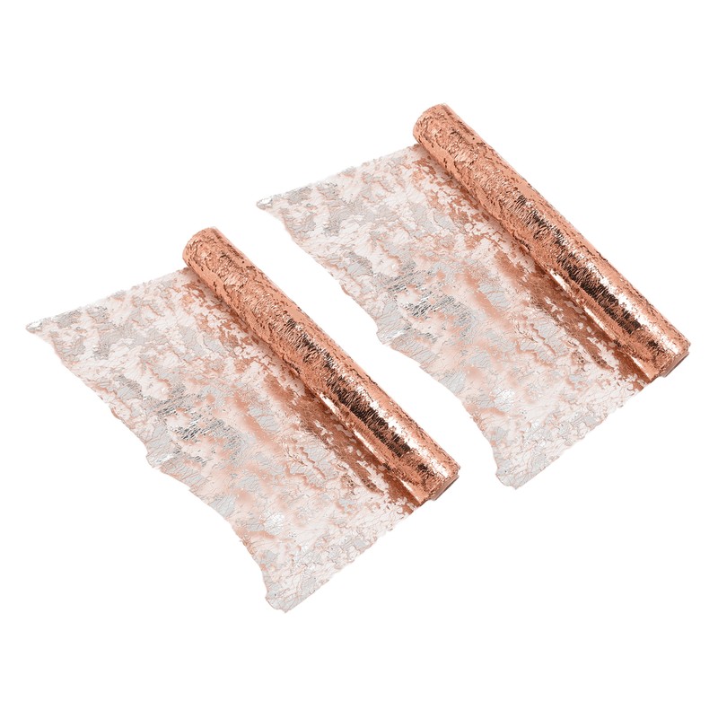 2Pcs Thin Metallic Mesh Table Runner Glitter Sequin Table Runners