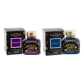 Diamine - 80ml Fountain Pen Ink 2 Pack - Imperial Purple & Majestic Blue