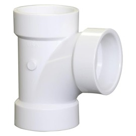 NIBCO - K09880CA C4811 3X3X2 HXHXH SANITARY TEE PVC, White, 3" x 2" 3" (C4811332)