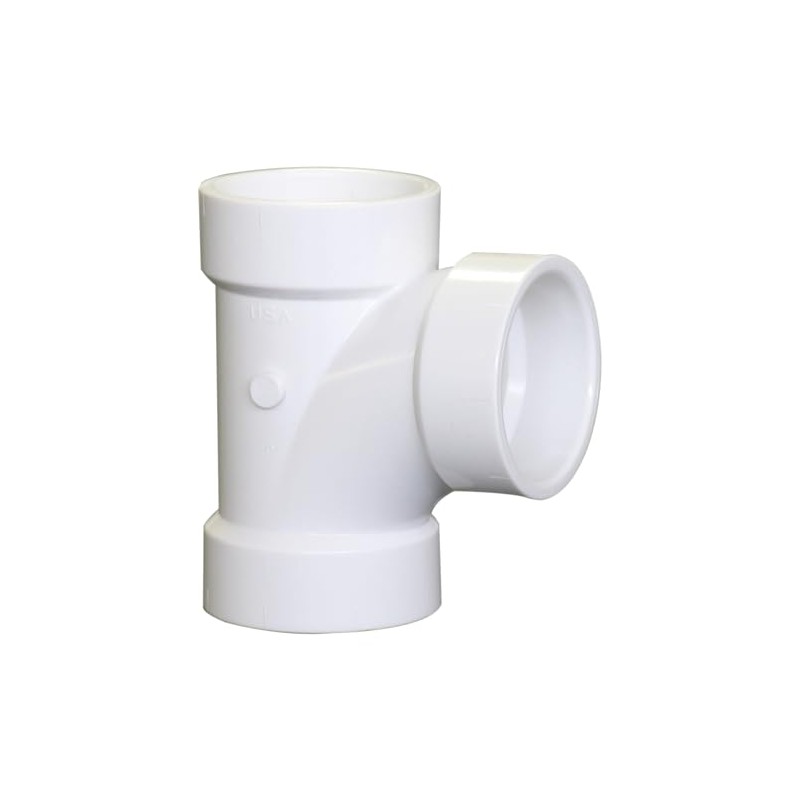 NIBCO - K09880CA C4811 3X3X2 HXHXH SANITARY TEE PVC, White,