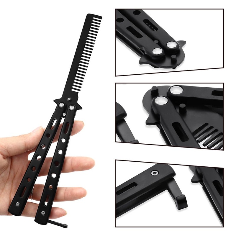 ZOKJSW Butterfly Comb - Portable Butterfly Comb for Men, Foldable