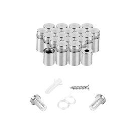 Standoff Screws for Acrylic 1/2 x 3/4 inch Stainless Steel Wall Sign Silver Standoff Mounting Hardware 20 Pack