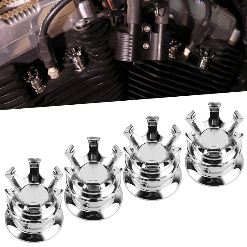 4pcs Engine Screw Cap Covers Crown Styling Fit for XL883/Big