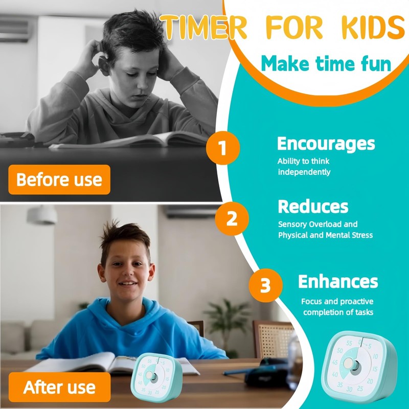 Visual Timer for Kids - 60 Minute Visual Kids Timer