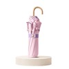 Fashionable and Cute Folding Umbrella, Solid Ruffled Design, Gold J-Shaped