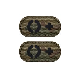 2 PCS AliPlus O+ POS Patches Blood Type Patches IR Infrared Reflective Patches Laser Cut Patch Tactical Patch Hook and Loop(CP2*1in)