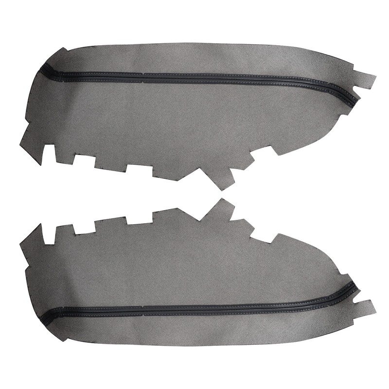 NLQR 2Pcs Front Door Panels Armrest Cover Leather Black Compatible