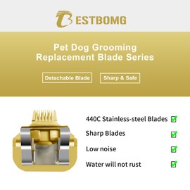 BESTBOMG 5/8 Ersatzklinge für Hundepflege, kompatibel mit Heiniger/Moser Max45/Andis/Oster A5 Haarschneidemaschine für Hunde, 1/32 Zoll (0,8 mm), Länge zuschneidbar