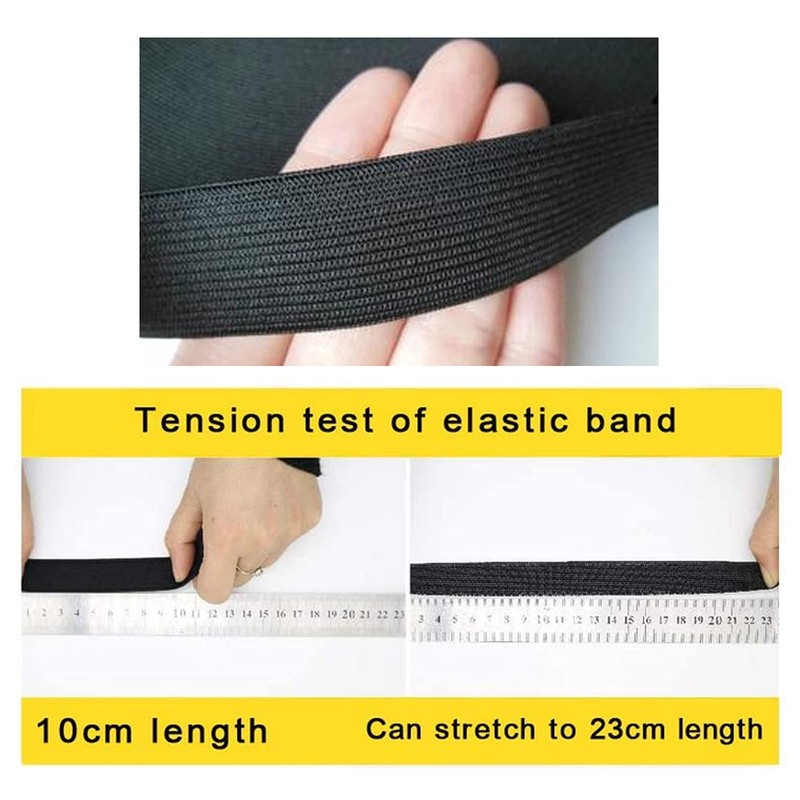 Black Elastic Band for Sewing and DIY Crafts (5 m